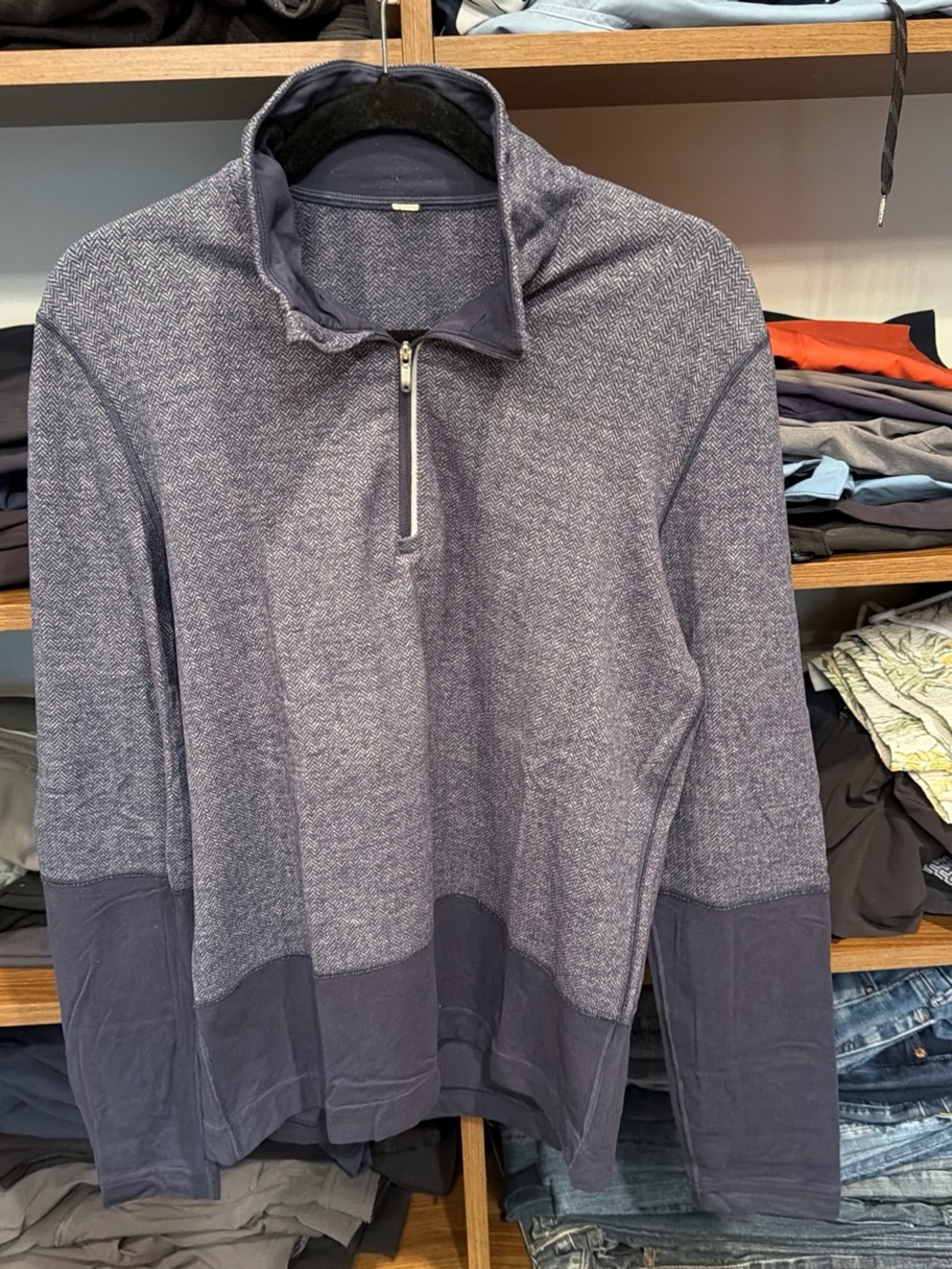 lululemon athletica Men's Navy Half-Zip Pullover